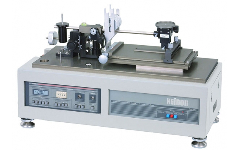 SHINTO사 HEIDON 모델 TYPE 18은 스크래치 시험기로서 일정하중 뿐 아니라 하중을 증가시키면서 스크래치 시험을 할 수 있습니다.