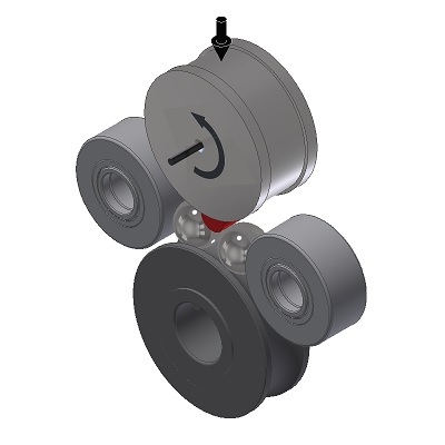 RCF-8-RCF-TWO BALL ON ROD-ROLLING CONTACT FATIGUE-Contact-Concept