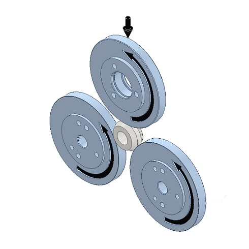 ST-PR-Three-Disc-On-Roller-Type-피팅 시험기 개념도