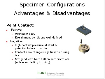 Specimen Configuration Advantages & Disadvantages_Point Contact