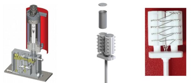 3D SENSOR-Cross section of the THEMYS ONE thermoanalyzer and the Cp 3D DSC detector