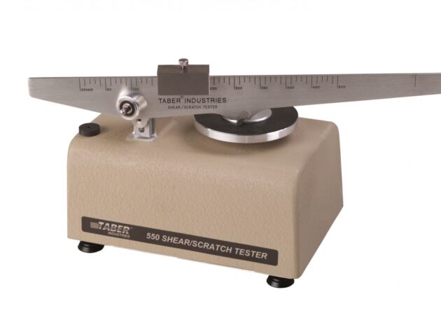 TABER SHEAR SCRATCH TESTER- TABER사의 모델 550 551 전단/스크래치 시험기는 다양한 편평하고 단단한 재료 샘플의 전단, 긁힘, 가우징, 손상, 긁힘 및 조각에 대한 저항성을 평가할 수 있습니다.