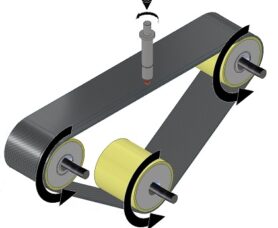 Model ST-BA Belt Abrasion Tester-Test Geometry-시험 형상